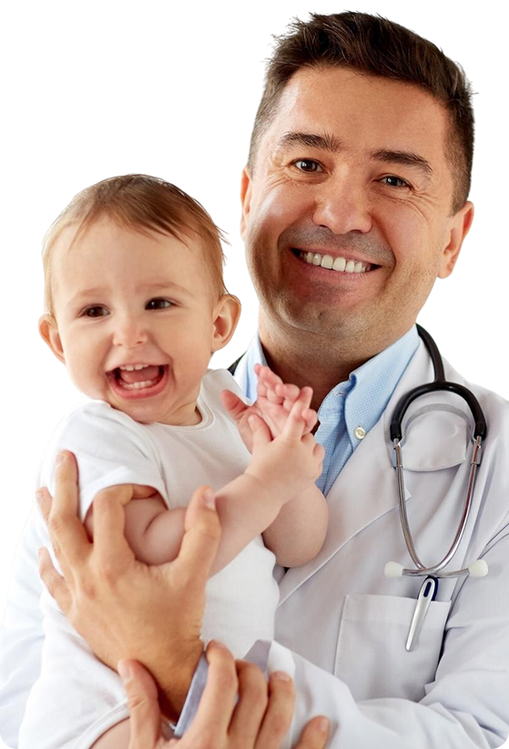 Médico com bebê